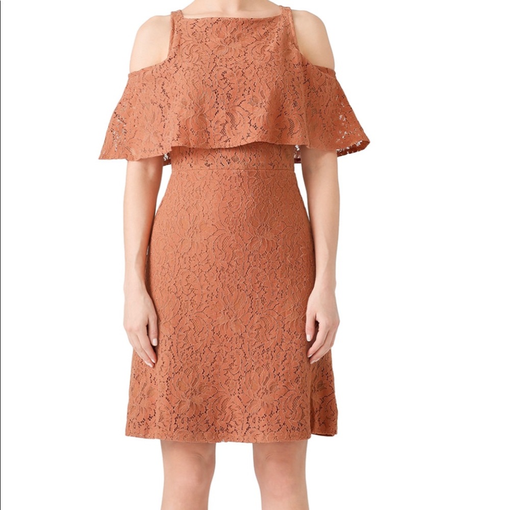 Shilla orange lace dress